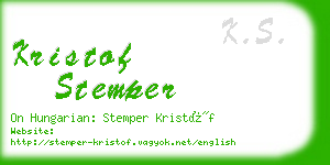 kristof stemper business card
